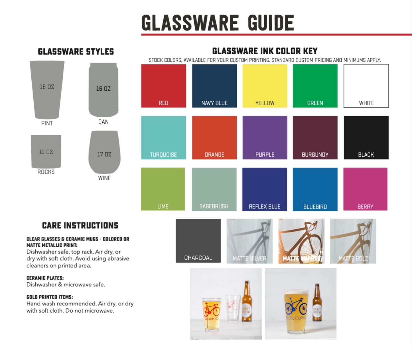 Custom MTB Pint Glasses
